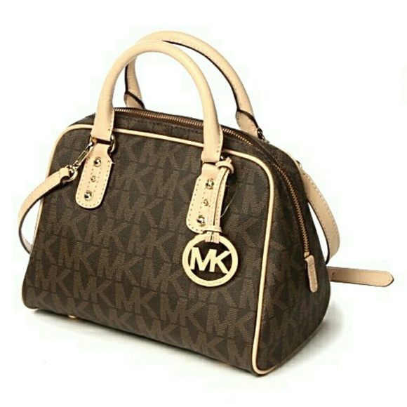 MICHAEL Michael Kors Handbags - MICHAEL Michael Kors SIGNATURE GRAYSON SATCHEL EUC